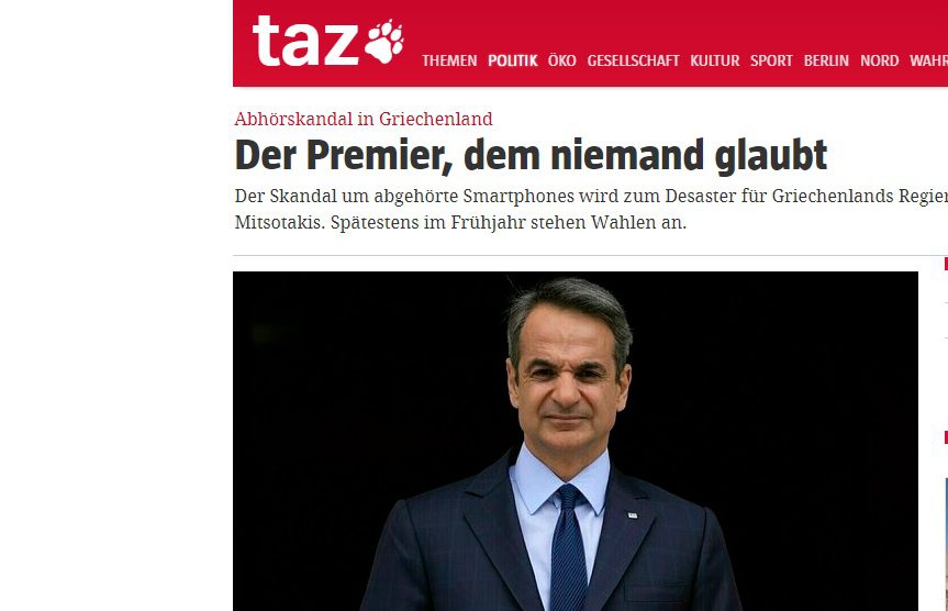 ΤΑΖ: «Κυριάκος Μητσοτάκης, ο πρωθυπουργός που δεν πιστεύει κανείς»