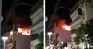 Ξάνθη: Πυρκαγιά και ισχυρές εκρήξεις σε πολυκατοικία (Video)
