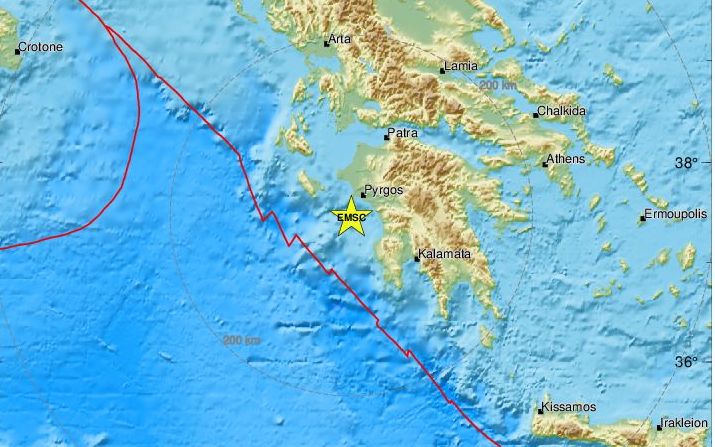 Διπλή σεισμική δόνηση στον Πύργο – Με διαφορά 25 λεπτών