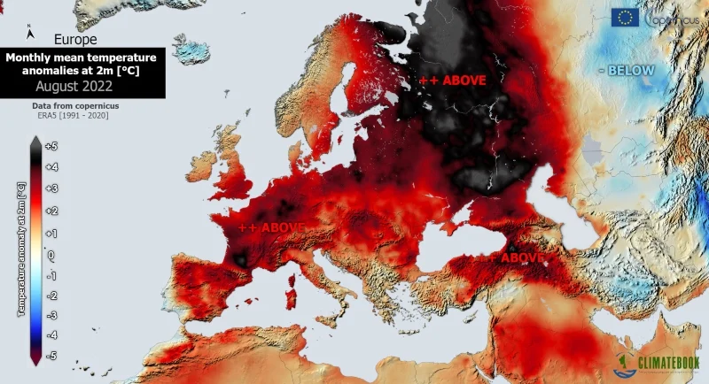 Κλιματική αλλαγή: Ο πλέον θερμός Αύγουστος από το 1979 για την Ευρώπη