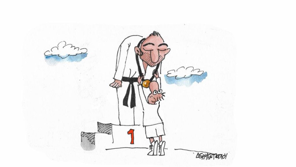 Αλέξανδρος Νικολαΐδης: Το συγκινητικό σκίτσο του Γιάννη Δερμεντζόγλου με το παιδί και το μετάλλιο