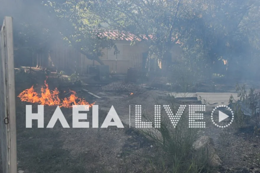 Συναγερμός για πυρκαγιά στο Καβούρι Ηλείας – Κοντά σε σπίτια η φωτιά
