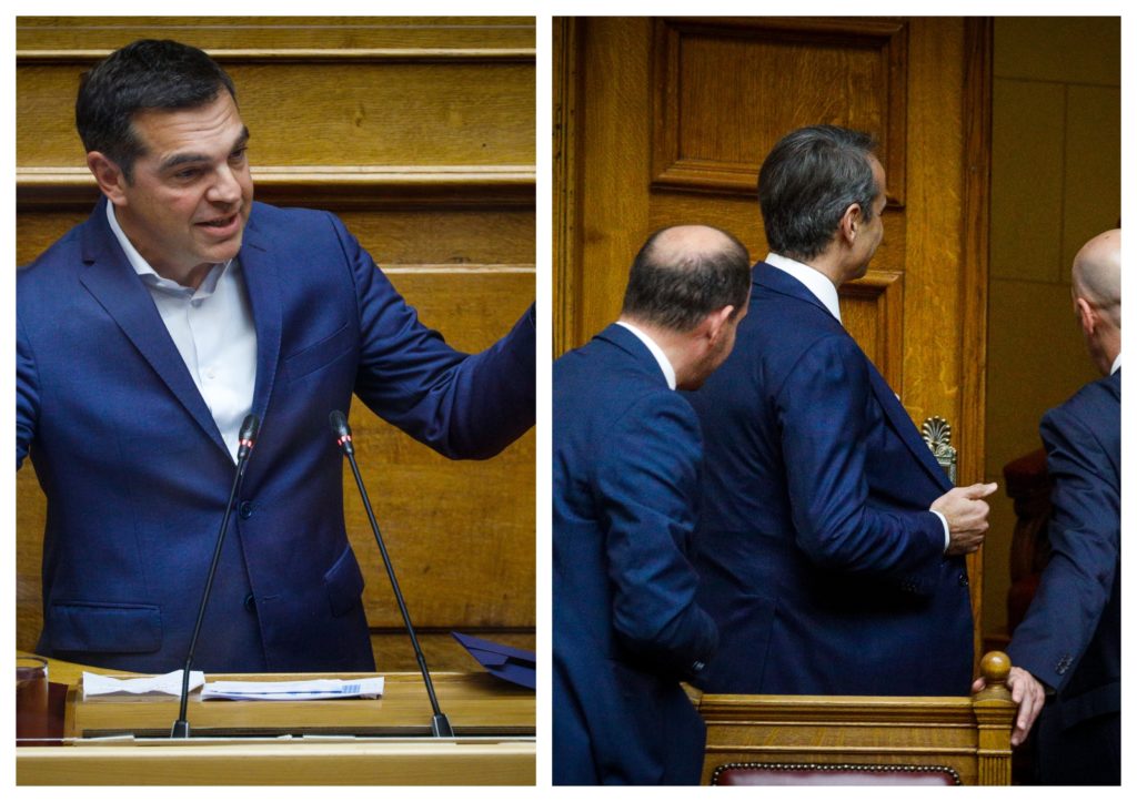 Βουλή-Σκάνδαλο υποκλοπών: Ο Τσίπρας πιέζει κι ο Μητσοτάκης φεύγει…