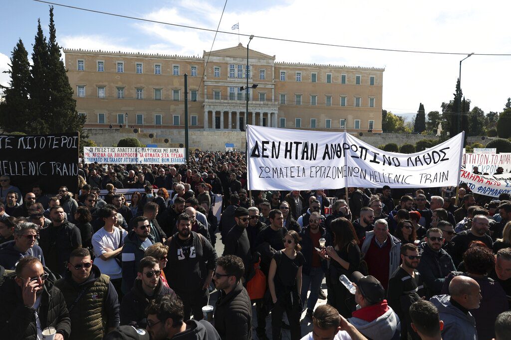 Πολύ μαζικό το συλλαλητήριο για την τραγωδία στα Τέμπη