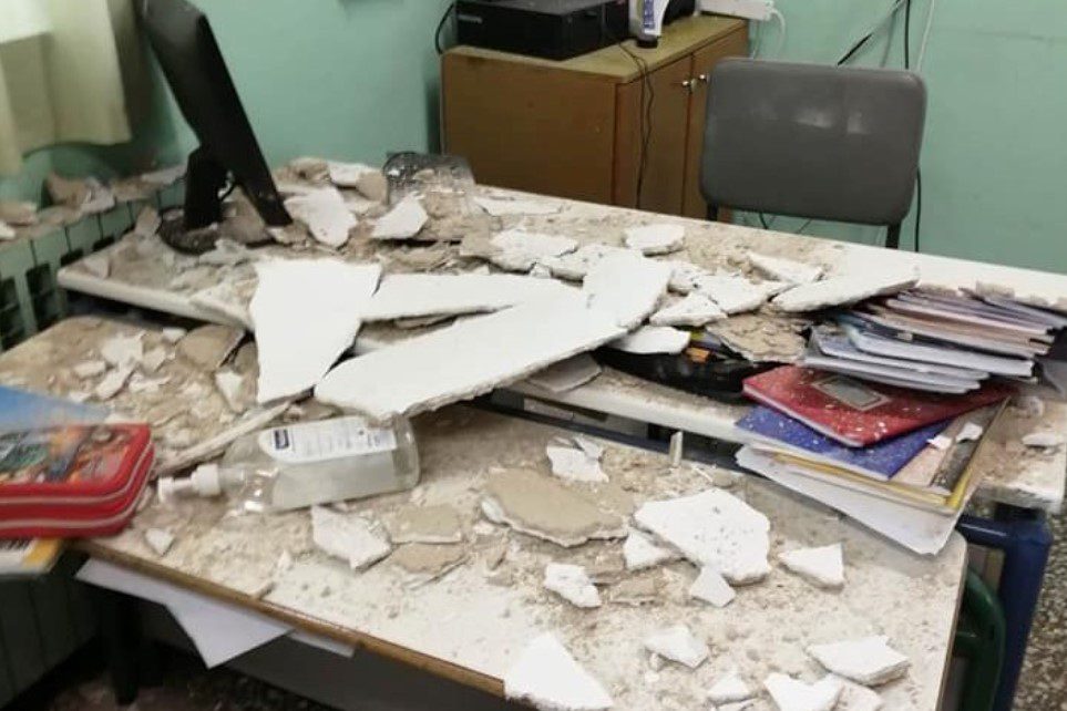 Βόλος: Παρέμβαση εισαγγελέα για την κατάρρευση οροφής στο 18ο δημοτικό σχολείο