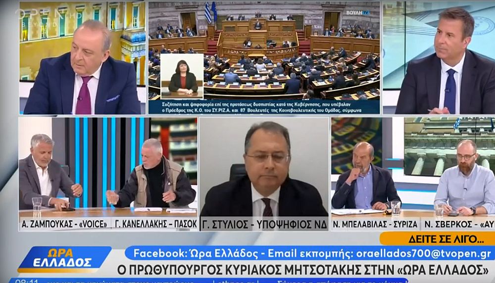 Απρόοπτο «on air» με υποψήφιο του ΠΑΣΟΚ να… ρίχνει ποτήρι με νερό (Video)