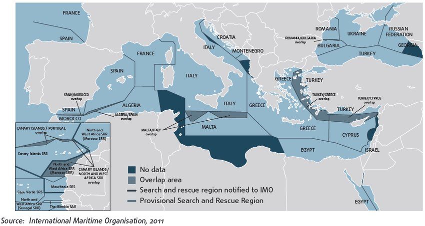 H ελληνική ζώνη έρευνας και διάσωσης σύμφωνα με τον IMO