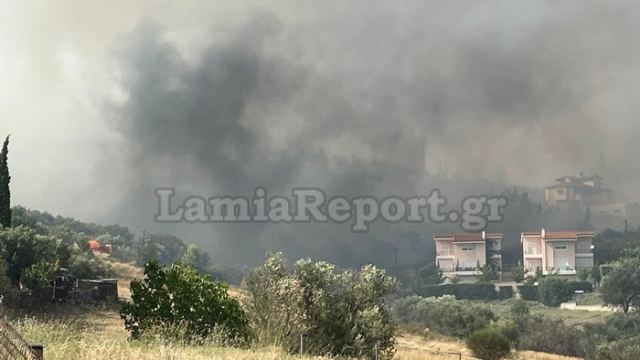 Εκτός ελέγχου η φωτιά στη Λαμία: Εκκενώνονται οικισμοί – Κάηκαν σπίτια (Video)