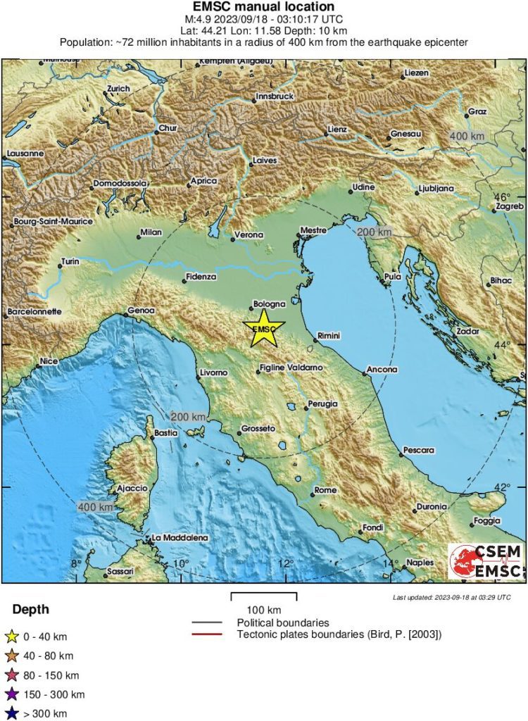 Σεισμός 4,9 Ρίχτερ «ταρακούνησε» τη βόρεια Ιταλία