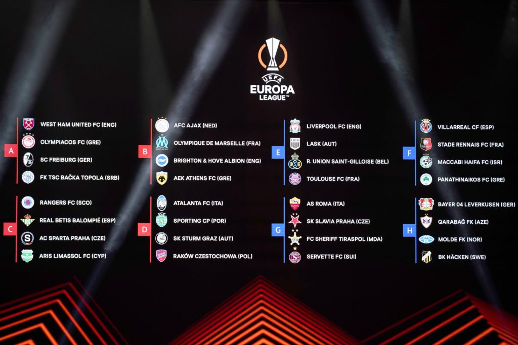 Europa League: Το πρόγραμμα των ελληνικών ομάδων στους ομίλους – Πέμπτη όλα τα ματς