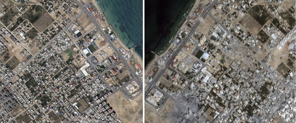 Μέση Ανατολή: Κρανίου τόπος η Γάζα – Δορυφορικές εικόνες πριν και μετά την καταστροφή (Photos)