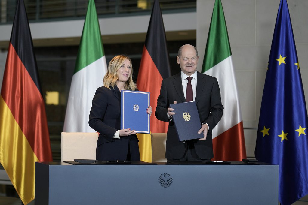 Γερμανία: Ο Σολτς και η Μελόνι υπέγραψαν Σχέδιο Δράσης διμερούς συνεργασίας