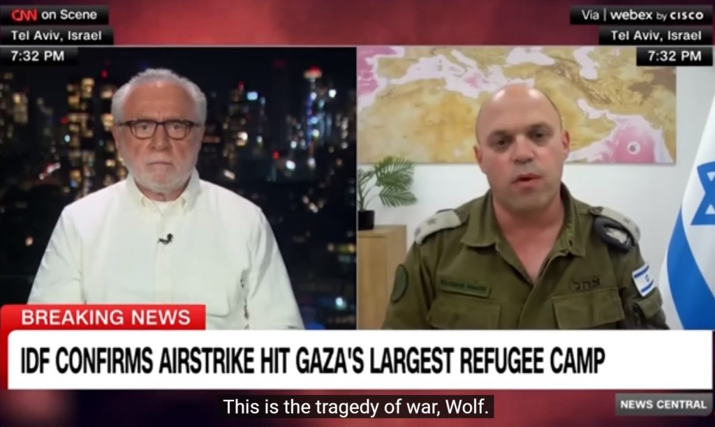 Η κυνική παραδοχή από εκπρόσωπο του Ισραήλ ότι βομβάρδισαν προσφυγικό καταυλισμό και αμάχους (Video)