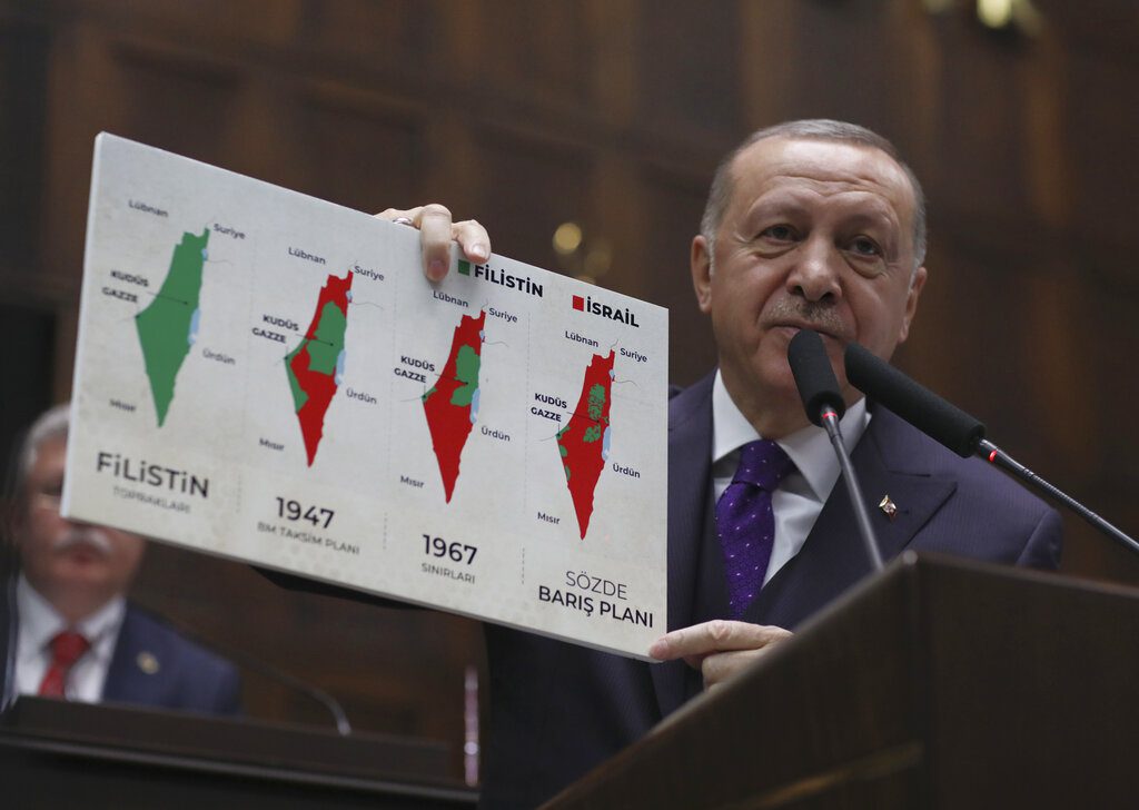 Ο Ερντογάν  θέλει την Τουρκία «εγγυήτρια χώρα» για την Παλαιστίνη