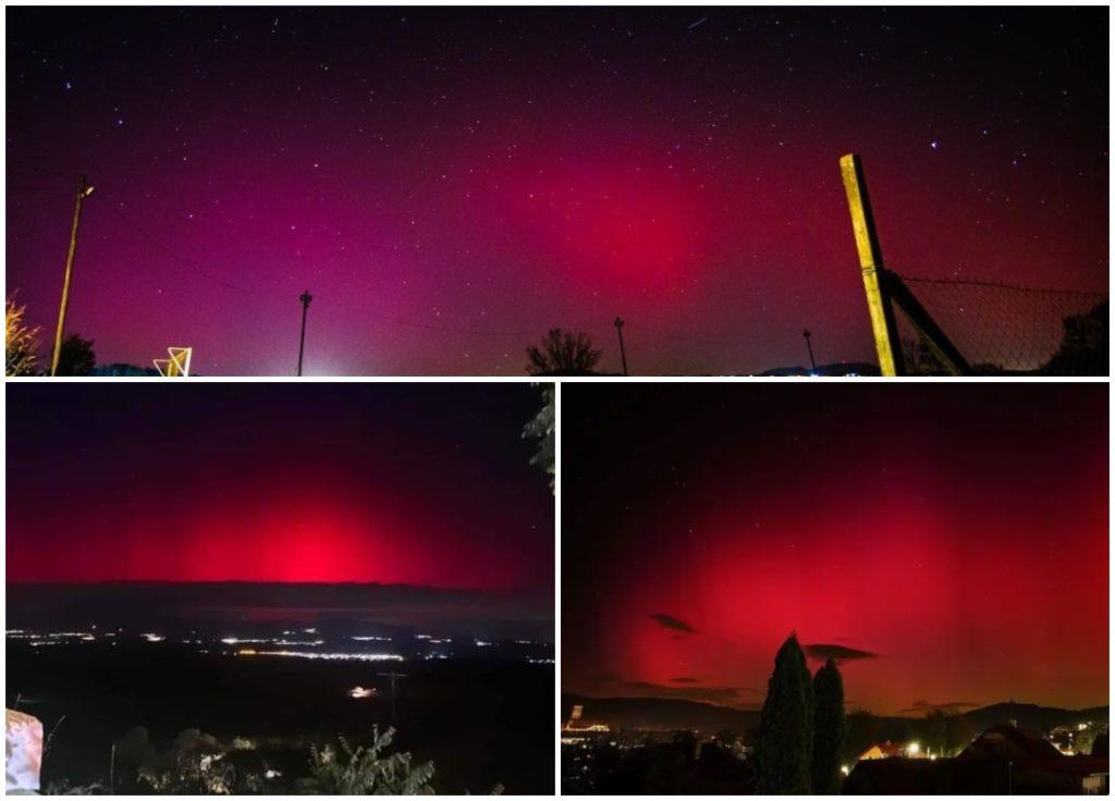 Σπάνιο φαινόμενο: Γεωμαγνητική καταιγίδα «έντυσε» κόκκινο τον ουρανό στη βόρεια Ελλάδα – Εντυπωσιακές εικόνες