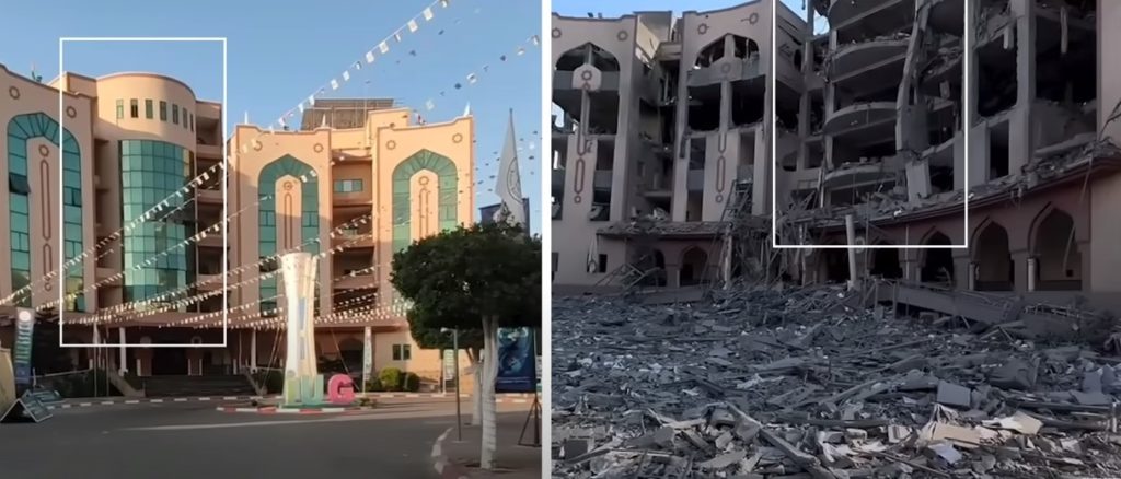 Γαζα: Συγκλονιστικό βίντεο δείχνει το μέγεθος της καταστροφής πριν και μετά το ισραηλινό σφυροκόπημα