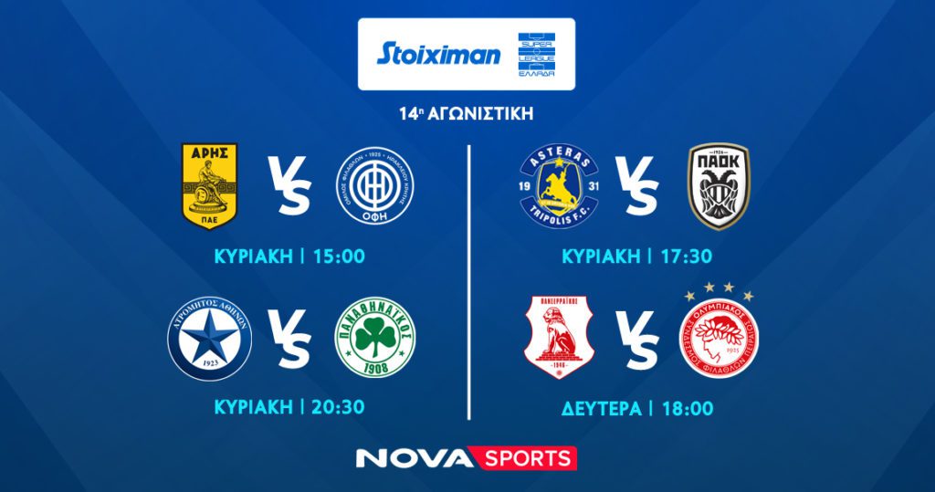 Novasports: Συναρπαστικό θέαμα με Super League, Bundesliga και ισπανικό πρωτάθλημα