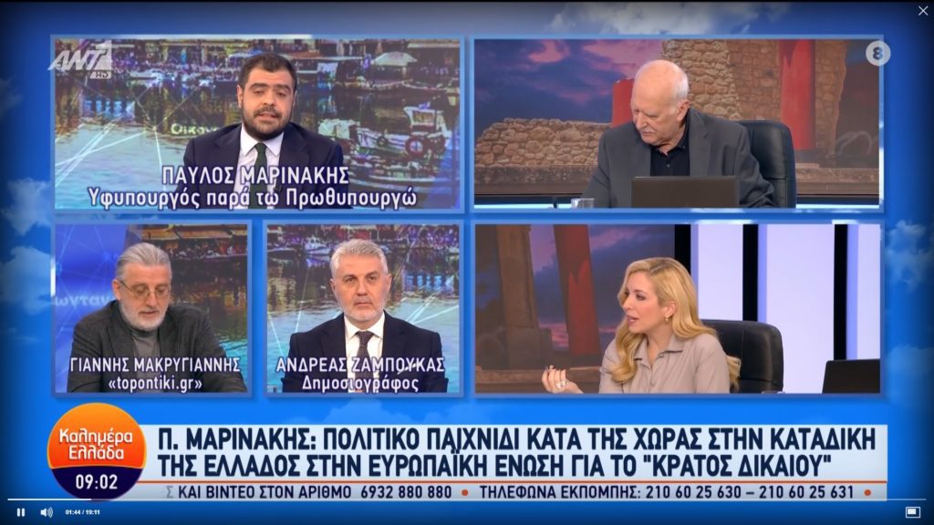 Μαρινάκης μαινόμενος προσπαθεί με μονόλογο να υποβαθμίσει το ψήφισμα του Ευρωκοινοβουλίου (Video)