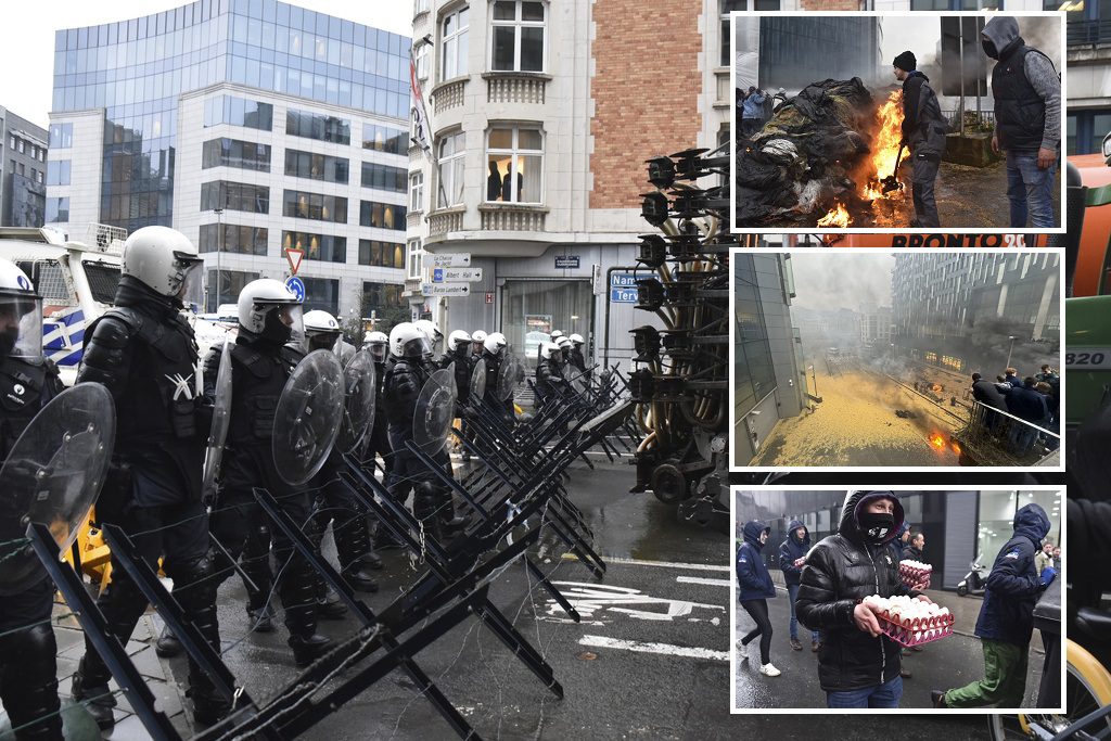 Βρυξέλλες: Η μαχητική διαδήλωση των αγροτών σε φωτογραφίες (Photos)