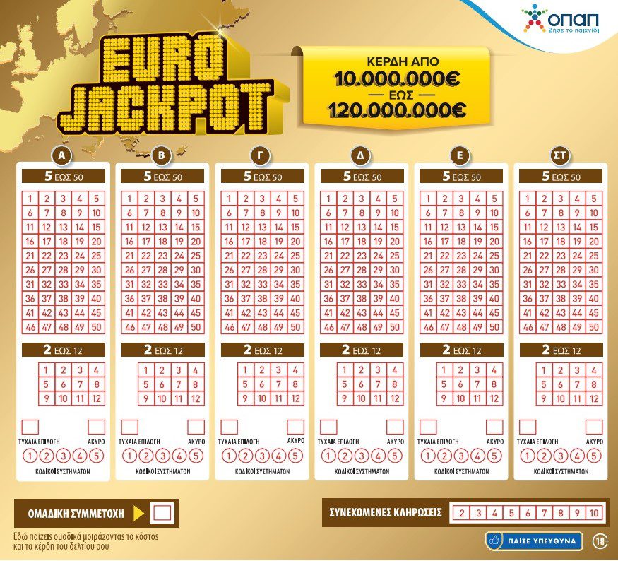 Το Eurojackpot από σήμερα αποκλειστικά στα καταστήματα ΟΠΑΠ