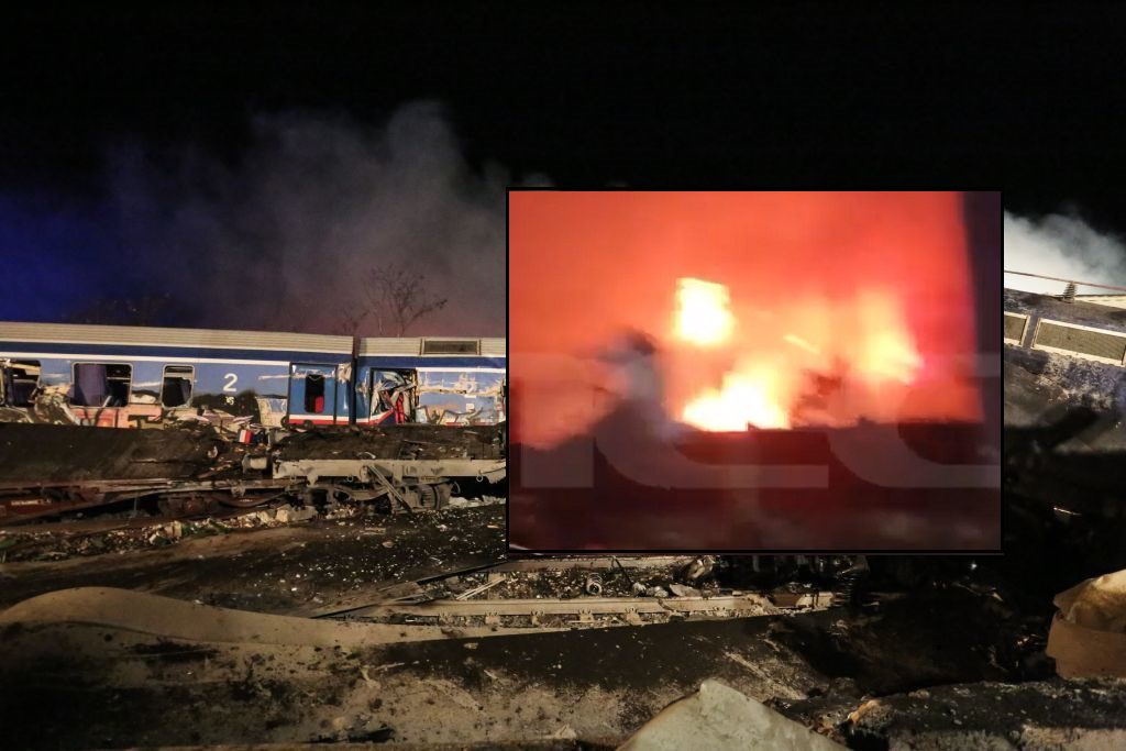 Έγκλημα Τέμπη: Νέο συγκλονιστικό βίντεο – Η «κόλαση» τα πρώτα λεπτά μετά τη φονική σύγκρουση
