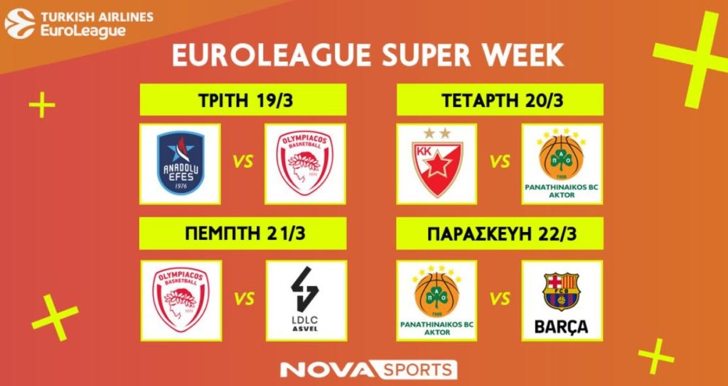 Η τελευταία «διαβολοβδομάδα» στην EuroLeague με τις «μάχες» Ολυμπιακού & Παναθηναϊκού AKTOR