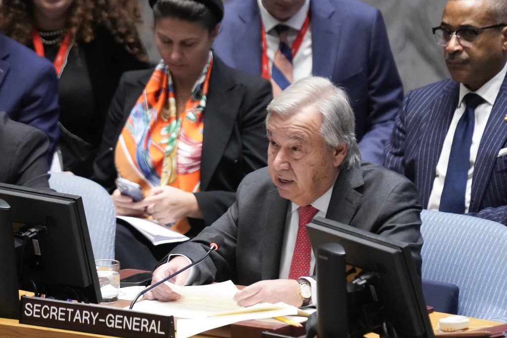 Γκουτέρες: «Ασυγχώρητο» να μην εφαρμοστεί η απόφαση του Συμβουλίου Ασφαλείας του ΟΗΕ