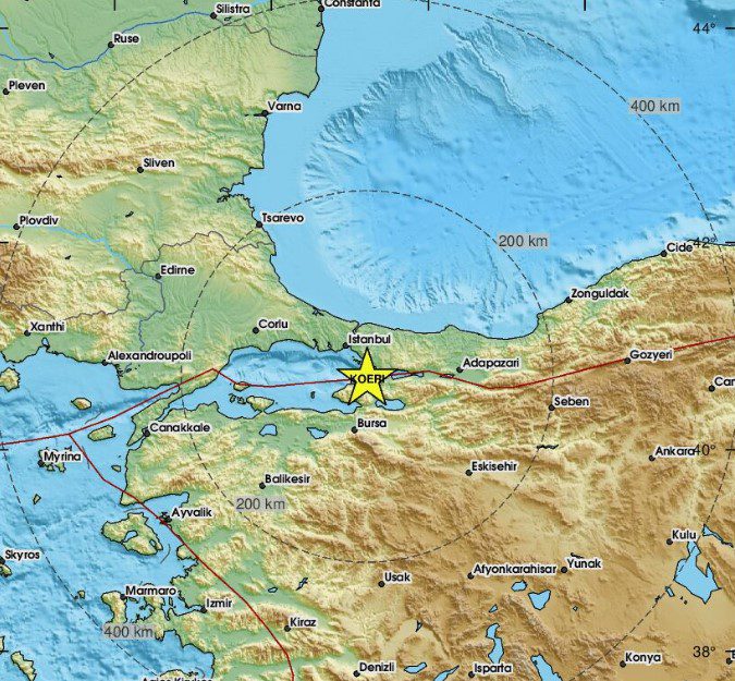 Τουρκία: Σεισμός 3,5 Ρίχτερ – Αισθητός και στην Κωνσταντινούπολη