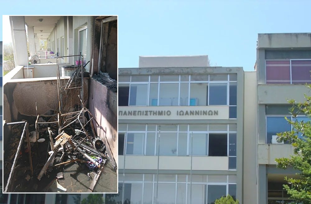Φωτιά στις φοιτητικές εστίες Ιωαννίνων: «Όπως και στα Τέμπη, εμείς είχαμε προειδοποιήσει για τον κίνδυνο» (Photos)