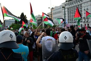 Επίθεση με χημικά από την αστυνομία στη συγκέντρωση αλληλεγγύης στην Παλαιστίνη