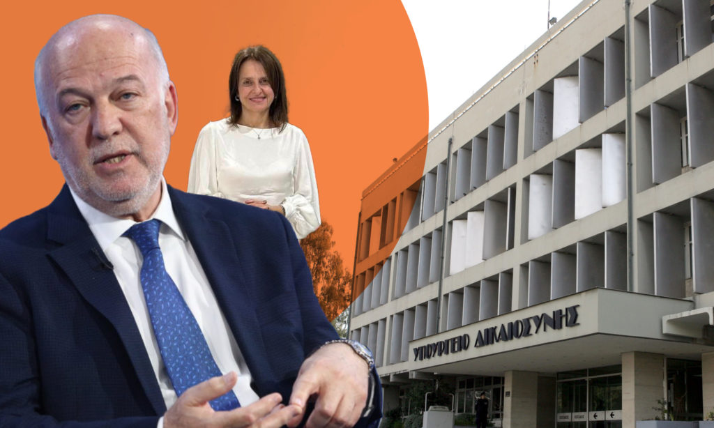 Ο υπουργός Φλωρίδης μαινόμενος σπρώχνει αστυνομικούς και εμποδίζει τη σύλληψη της γραμματέα του