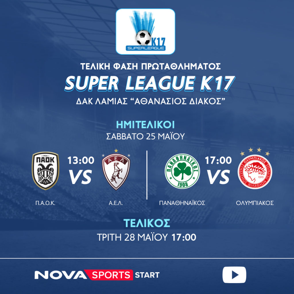 H «κούπα» της Super League K17, το φινάλε της LaLiga EA Sports, τα μπαράζ στη Bundesliga και τα Globe Soccer Awards στο Novasports