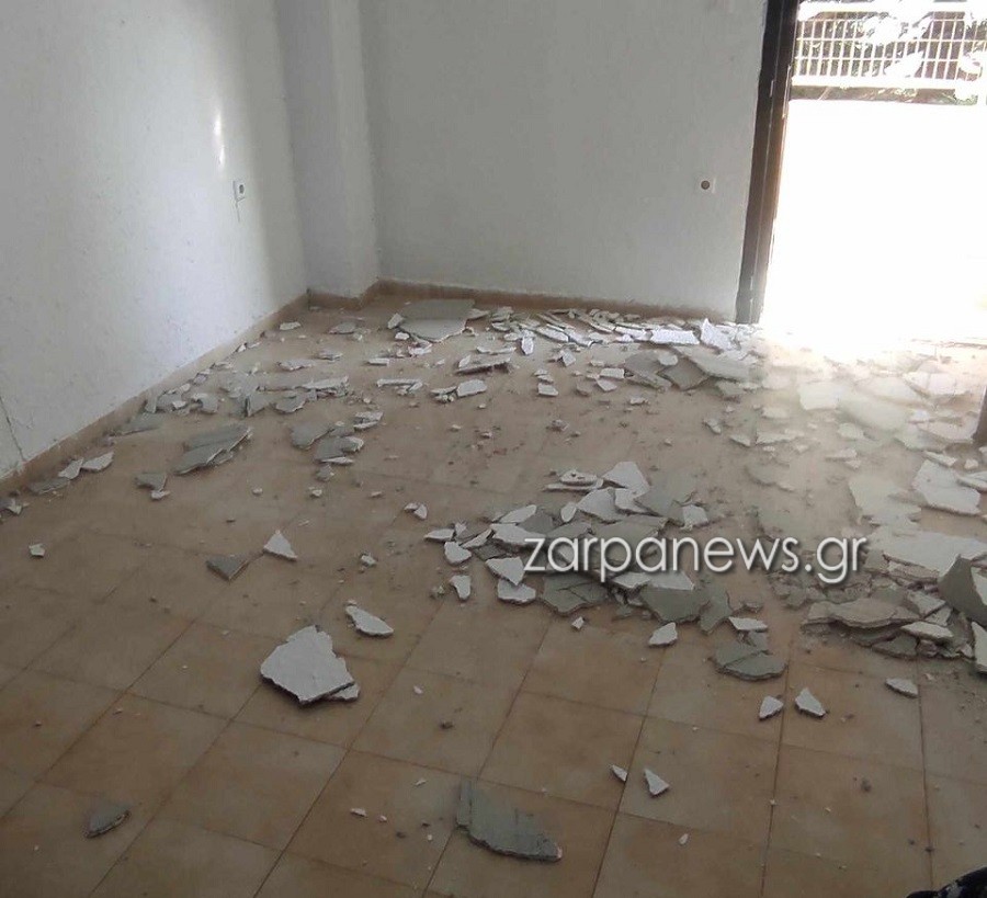 Χανιά: Έπεσε το ταβάνι σε ψυχιατρική δομή και τραυμάτισε εργαζόμενο