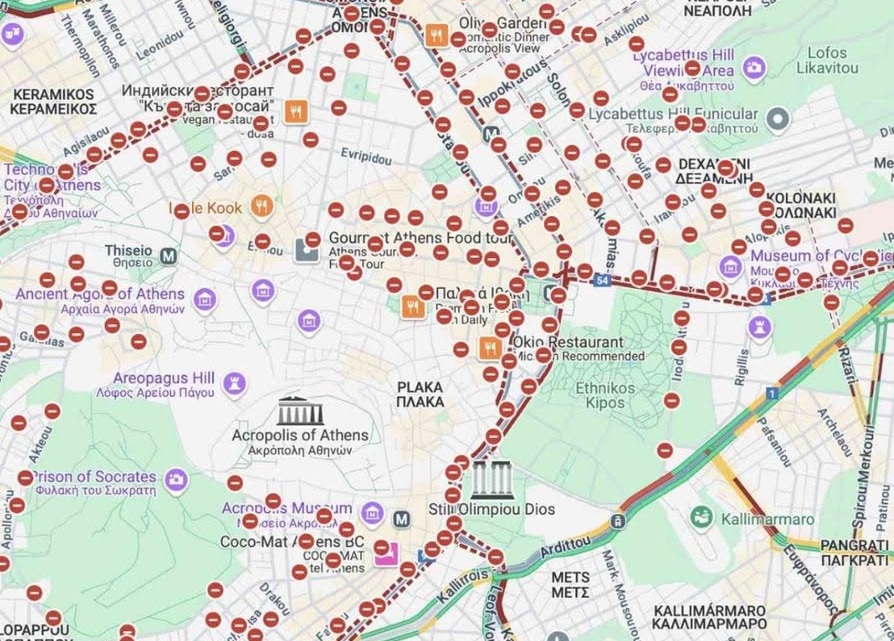 Έγκλημα Τέμπη: Το μεγαλείο του συλλαλητηρίου της Αθήνας σε χάρτη της Google