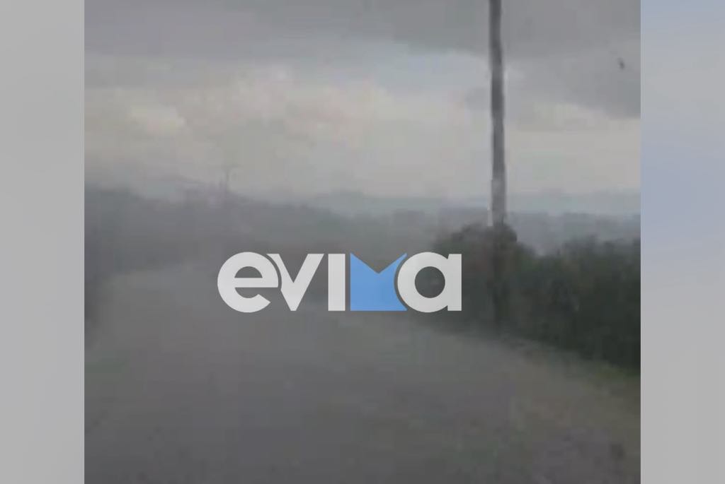 Εύβοια: Άσπρισαν οι δρόμοι από… το χαλάζι!