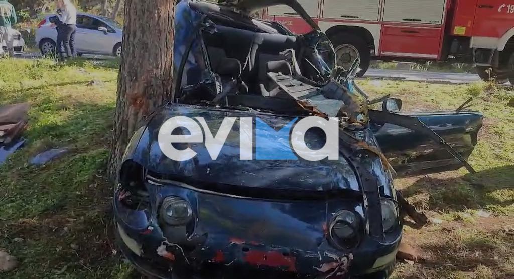 Eύβοια: Αυτοκίνητο «καρφώθηκε» σε δέντρο – Νεκροί δύο 20χρονοι