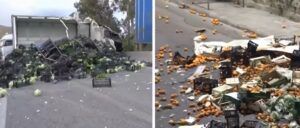 Λάχανα στη Λ. Αθηνών: Ο ίδιος οδηγός ήταν και στο τιμόνι της νταλίκας με τα πορτοκάλια στου Ρέντη (Video)