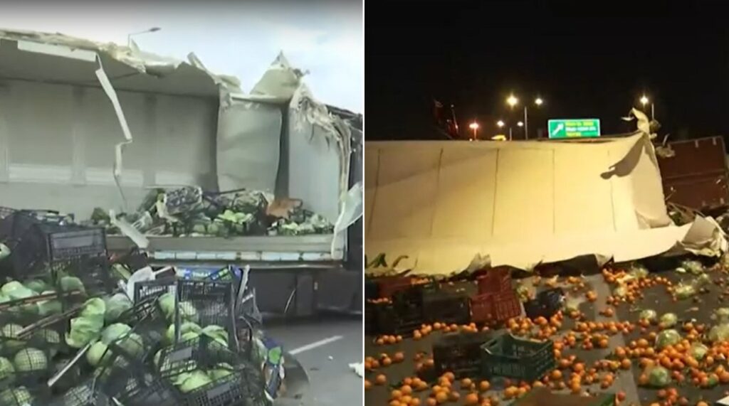 Λάχανα στη Λ. Αθηνών: Ο ίδιος οδηγός ήταν και στο τιμόνι της νταλίκας με τα πορτοκάλια στου Ρέντη (Video)