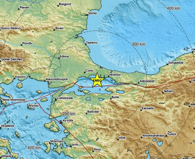 Νέος σεισμός τώρα στην Κωνσταντινούπολη