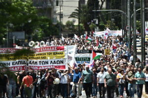 Πλήθος κόσμου σε συλλαλητήριο αλληλεγγύης στην Παλαιστίνη (Photos)