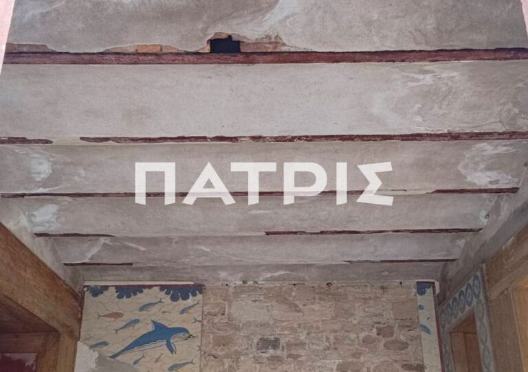 Ρωγμές και πεσμένοι σοβάδες στην Κνωσό – Εικόνες εγκατάλειψης που σοκάρουν (Photos)