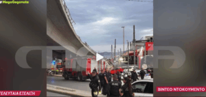 Τροχαίο με ανατροπή νταλίκας προκάλεσε κυκλοφοριακό χάος στη Θηβών (Video)