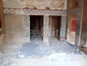 Κρήτη: Κατέρρευσε τοιχογραφία στο ανάκτορο της Κνωσού &#8211; Υπήρχαν επισκέπτες στο σημείο