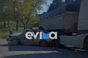 Εργατικό ατύχημα στα Ψαχνά Ευβοίας: Τροχαίο με τραυματία οδηγό delivery