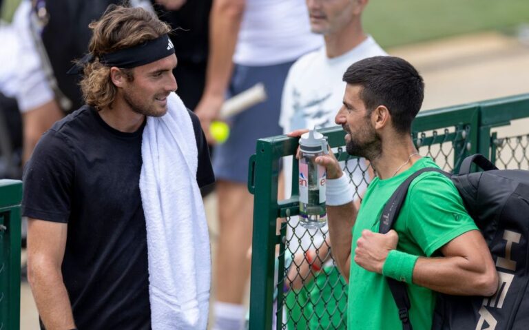 Wimbledon: Το χιουμοριστικό «πηγαδάκι» Τσιτσιπά – Τζόκοβιτς