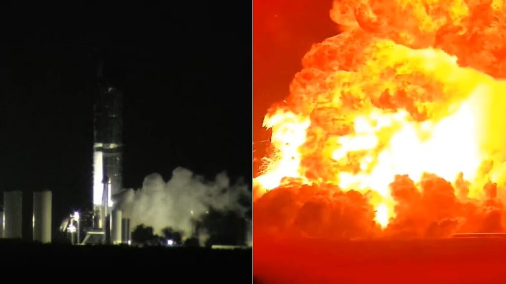 SpaceX: Γιγάντιος πύραυλος του Μασκ εξερράγη κατά τη δοκιμή – Καρέ καρέ τι συνέβη στο Starship 36 (Video)