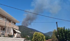 Φωτιά τώρα στο Άνω Σούλι Μαραθώνα &#8211; Επιχειρούν πέντε αεροσκάφη και δύο ελικόπτερα
