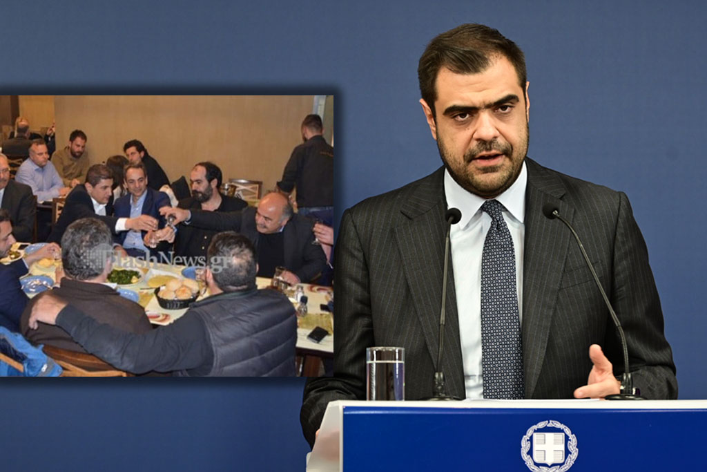 Επίθεση αντί απαντήσεων από την κυβέρνηση για το βίντεο Μητσοτάκη στο ίδιο τραπέζι με «φραπέ» και «χασάπη»