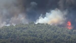 Χαλκιδική: Εκκενώσεις κάμπινγκ και εξοχικών λόγω της μεγάλης φωτιάς στην Βουρβουρού